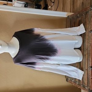 wild fable Long Sleeve Dip-Dye Tee in Black, White & Pink